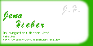 jeno hieber business card